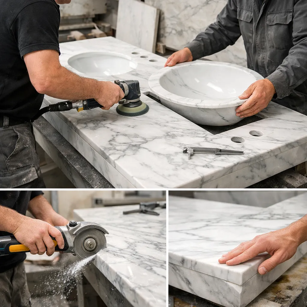 Ent.Meireles - Plans vasque et surfaces marbrées